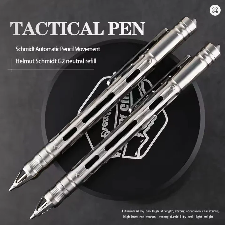 Titanium Tactical Pencil Gel Ink Pen Multi Function Self Defense Pen