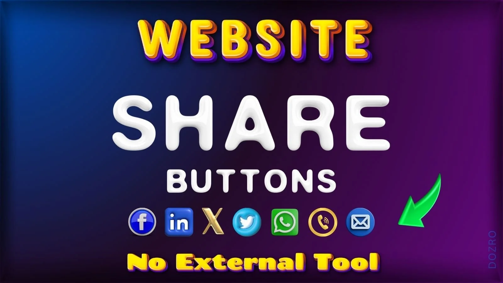 Add Social Media Share Buttons on any WEBSITE in a Simple and Free ...
