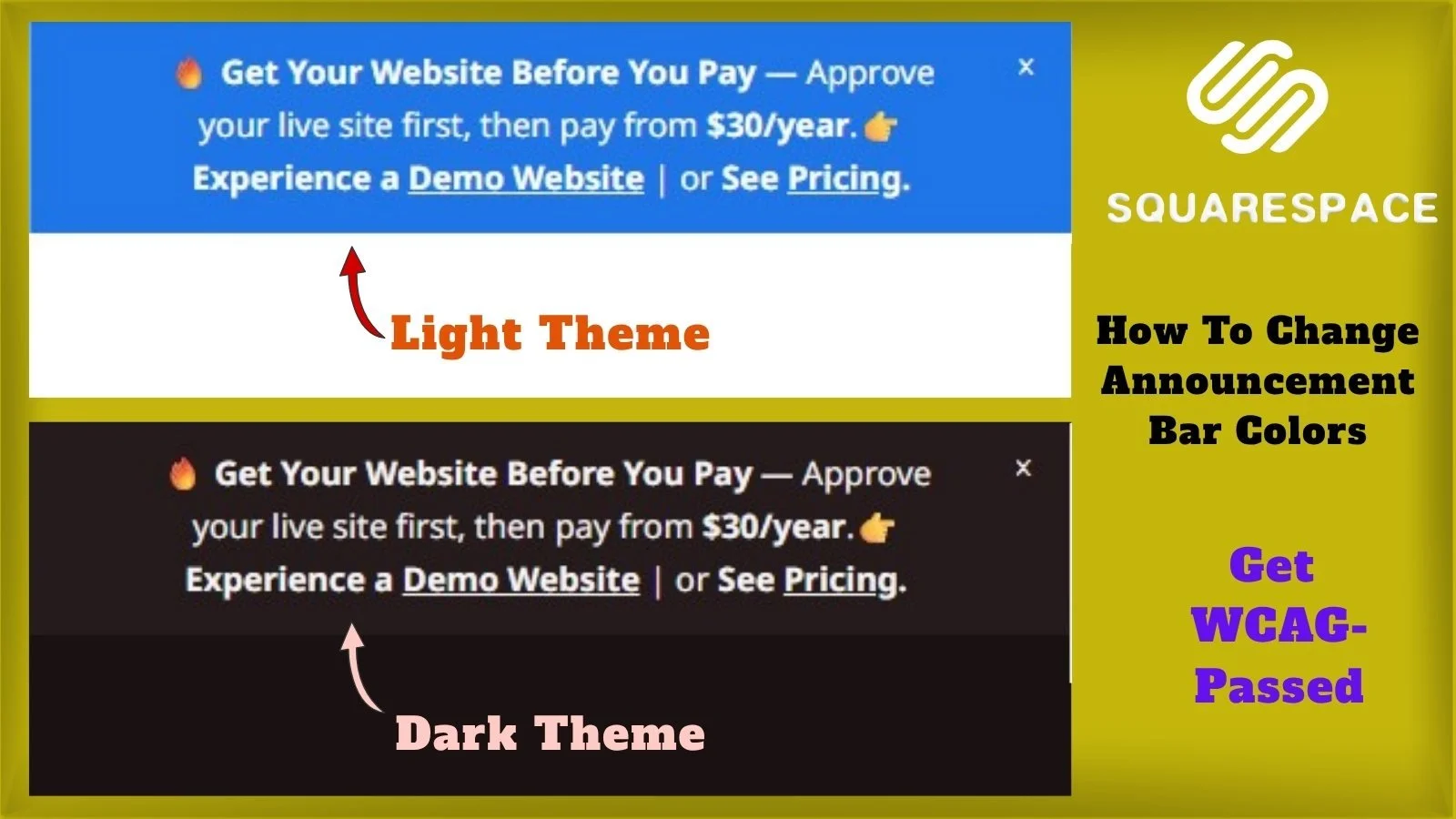 How to Change Squarespace Announcement Bar Colors – Get Premium WCAG-Passed Hex Codes Free