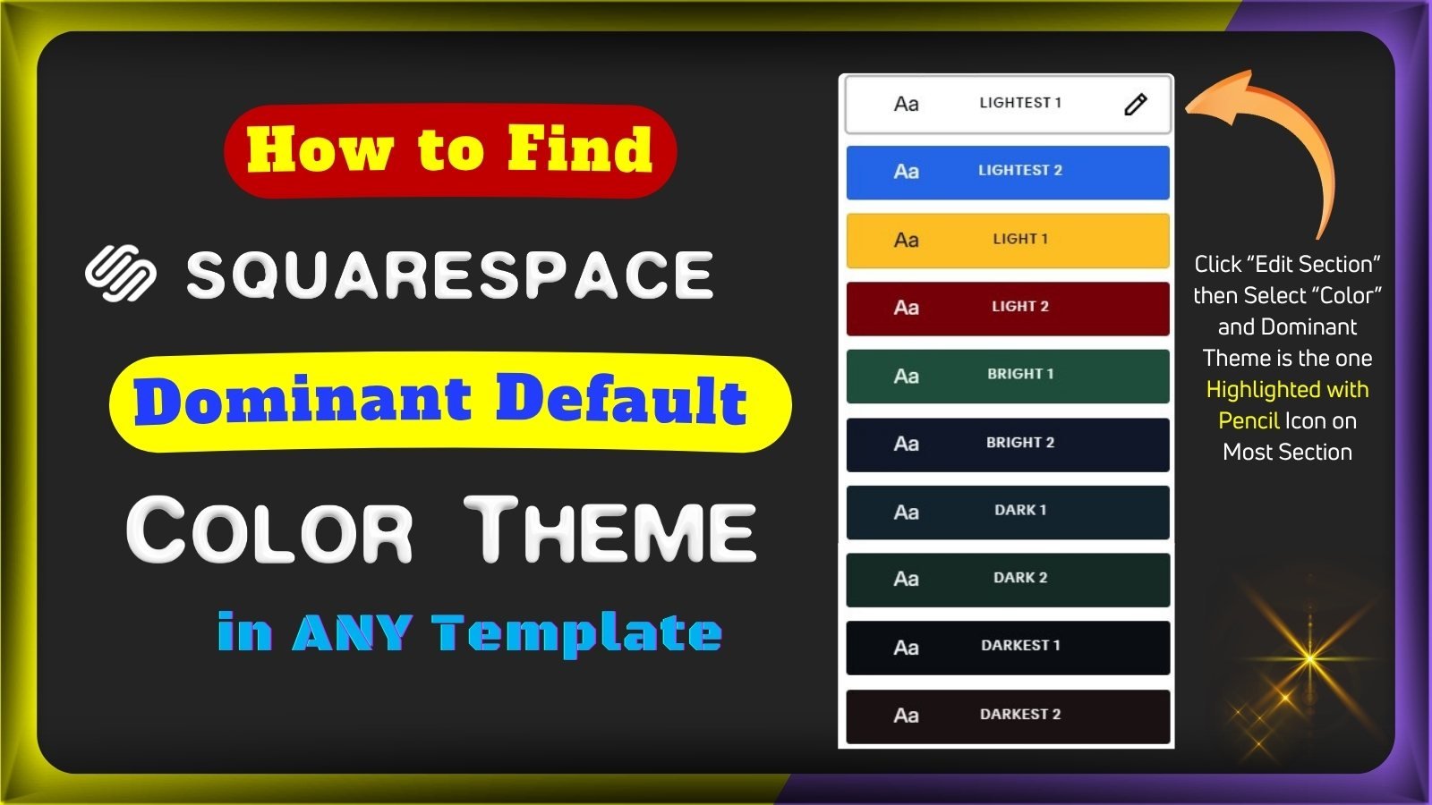 How to Find the Default Dominant Color Theme in Any Squarespace 7.1 Template (And Why It Matters)