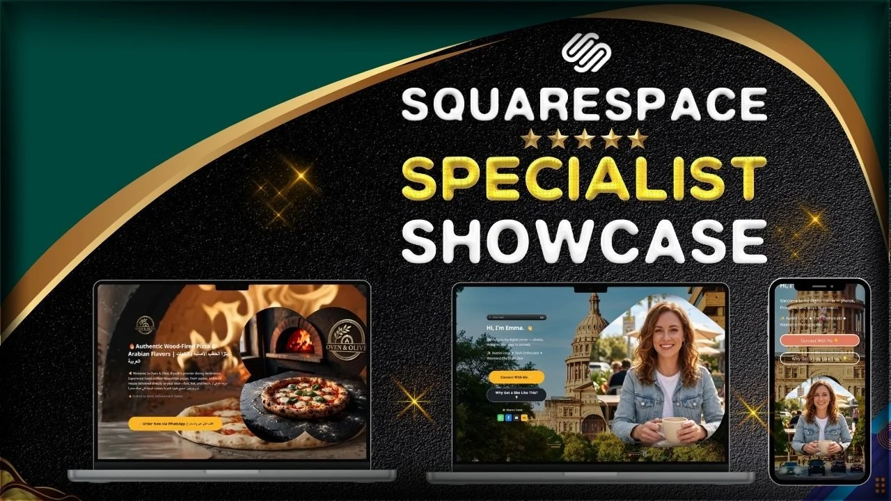 Squarespace Website Design Package for $13 per hour OR $1500 flat rate, with Domain and Hosting Included