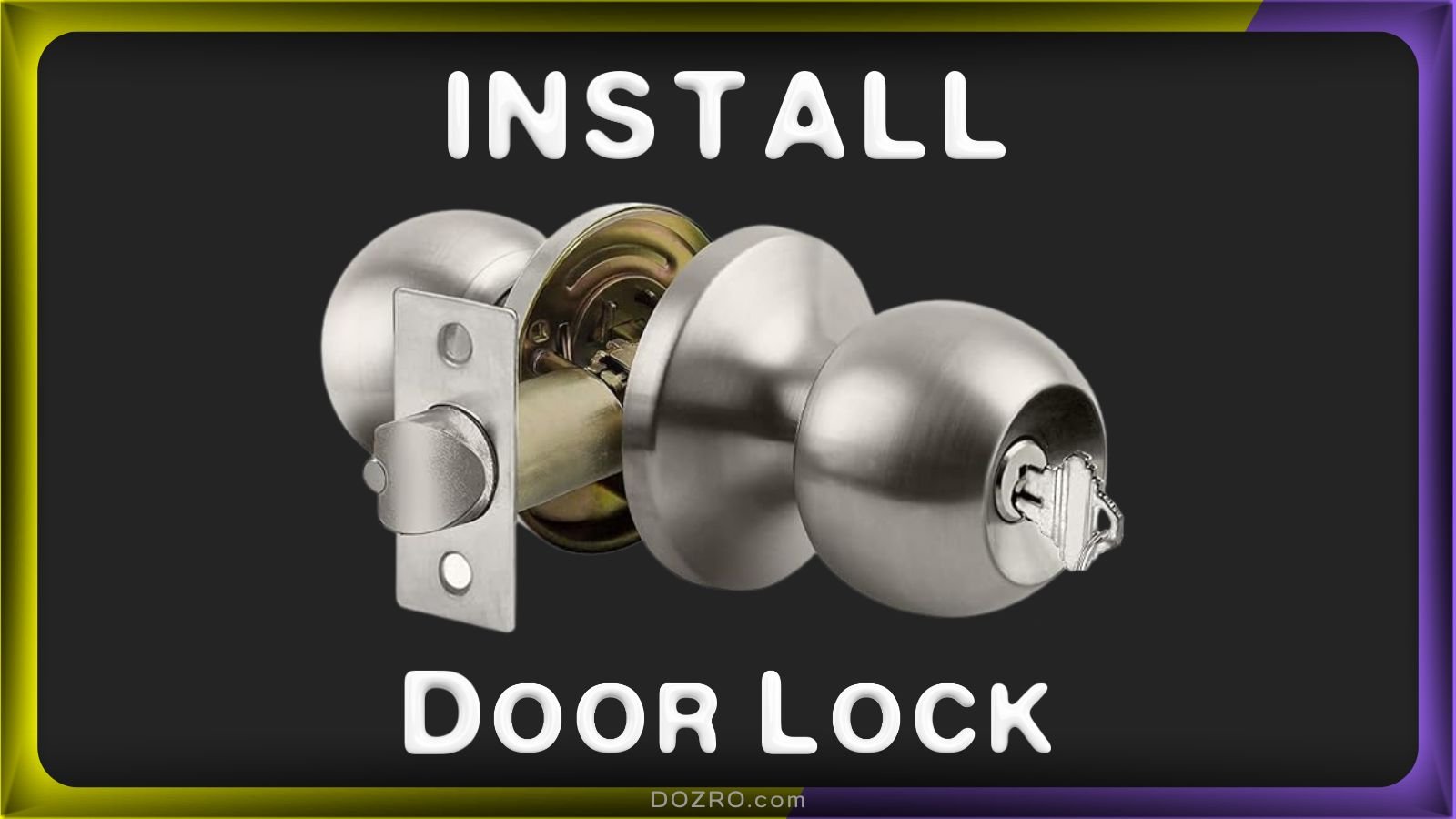 How to Remove/Install Door Knob Lock (latch & plate) | Align Door ...