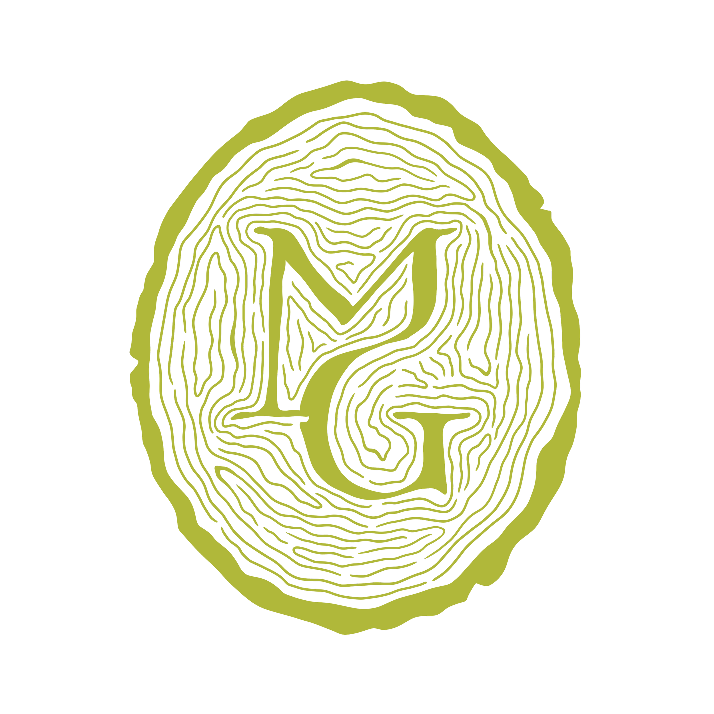martha grover chartruese tree ring icon logo