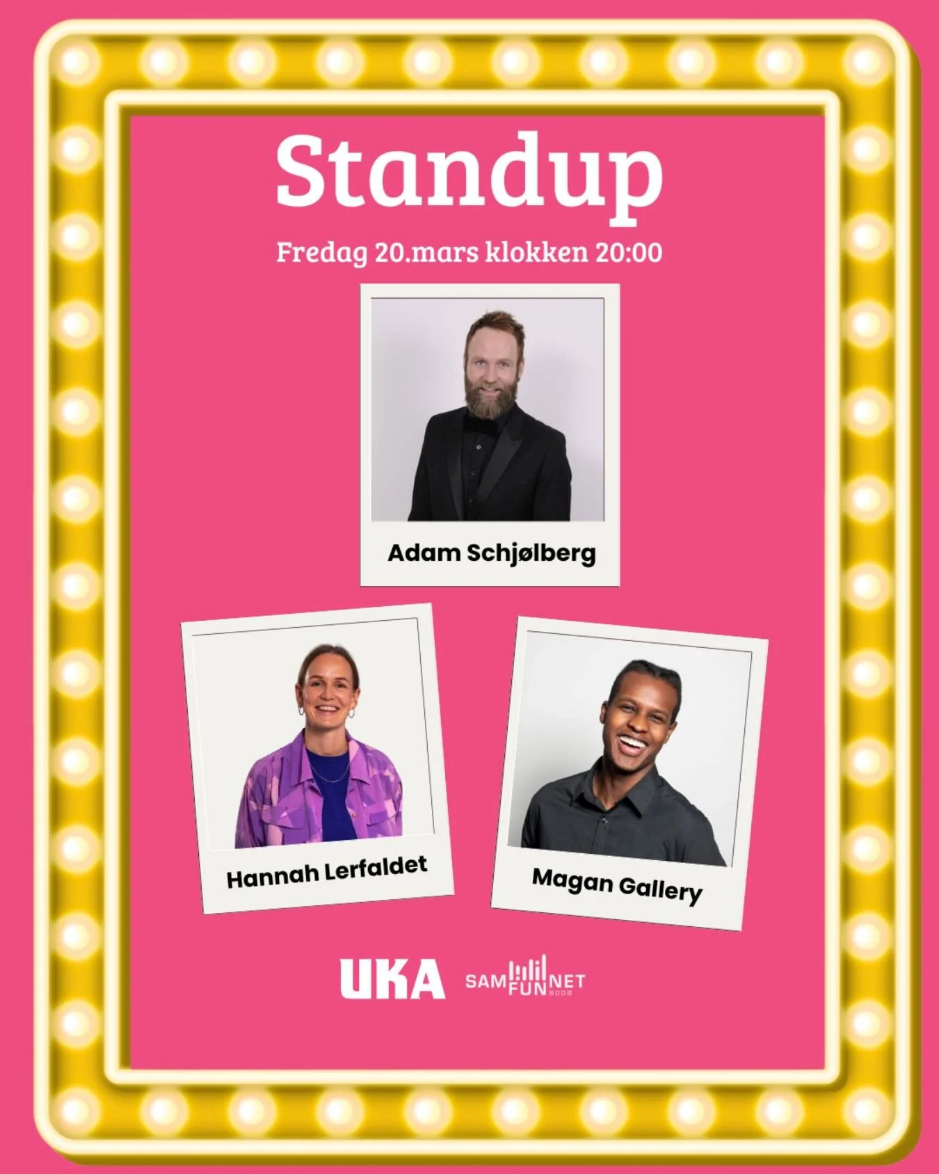 Gled deg til en latterfylt kveld med tre gode komikere p&aring; Samfunnet 🤣

Sikre deg billett og bli med p&aring; standup fredag 20.mars under UKA ✨