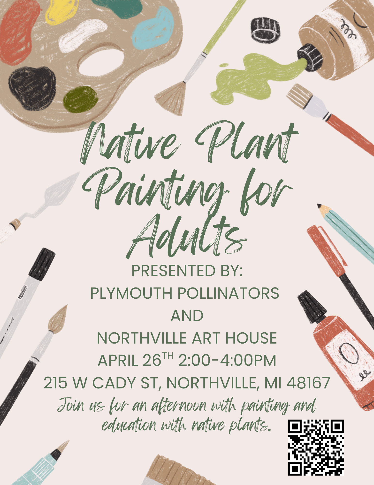 Native Plant Workshop and Painting for Teens and Adults