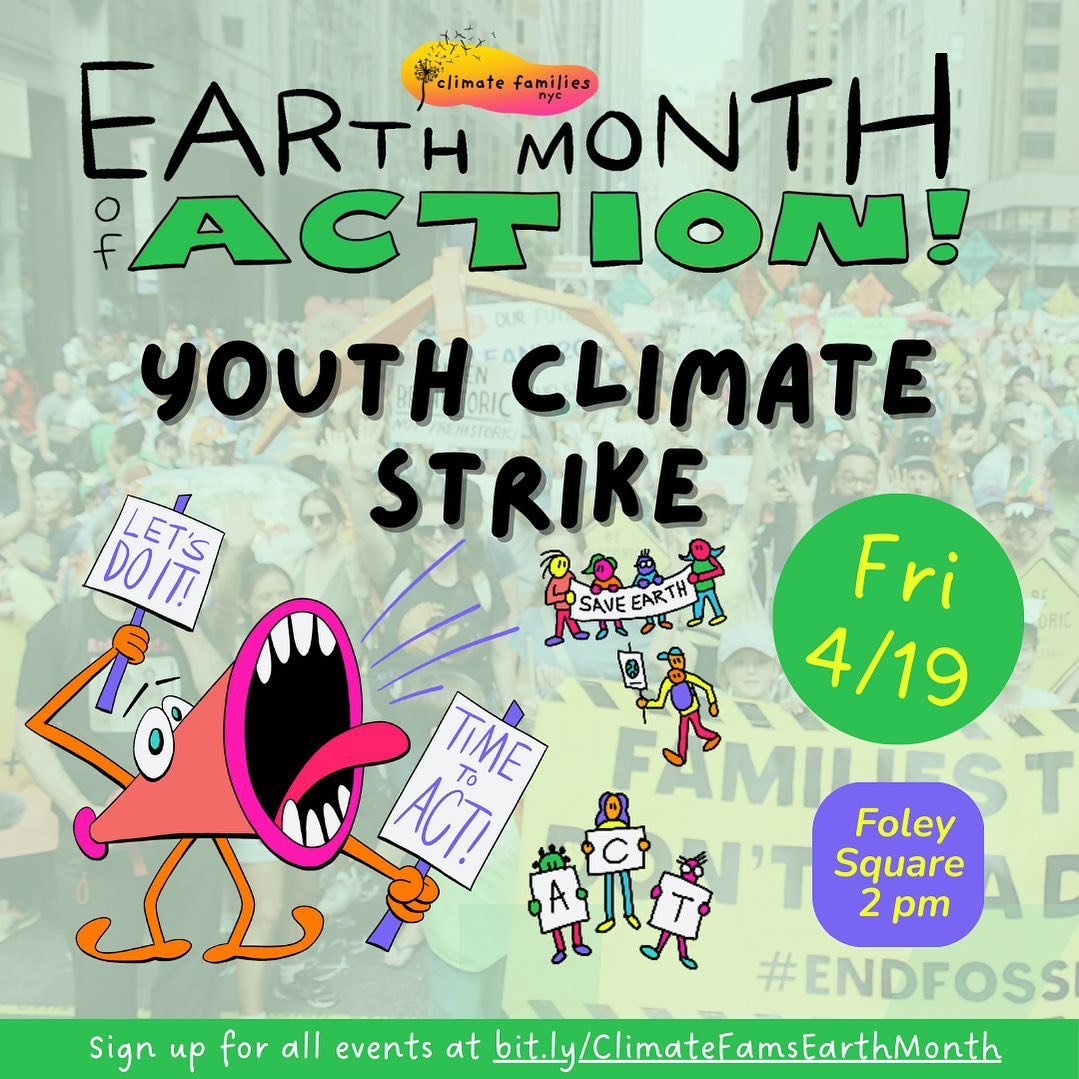 🌱✊🌎Save the date! 🌎✊🌱

Join our joyful group of caregivers and kids to march in solidarity with student activists calling on @potus to declare a #ClimateEmergency &amp; #endfossilfuels on 4/19 at 2 pm in Foley Square. 

Teens and children are the