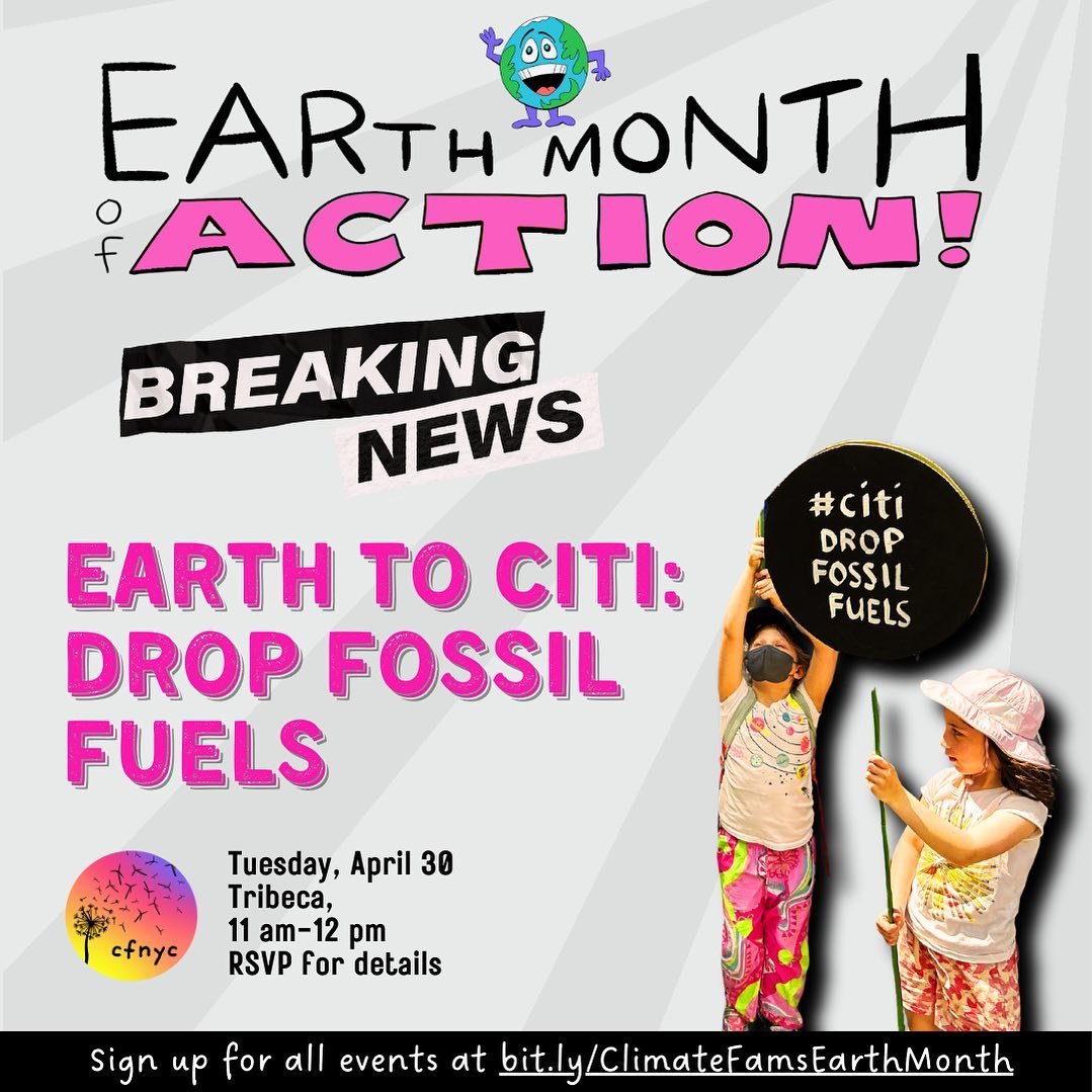 Breaking news📰📰🚨🚨

We&rsquo;re continuing our #EarthMonth🌎 of Action w/ a kid led news show/ rally calling on Citi and big banks to stop funding fossil fuels! 

Public pressure and organizing has pushed banks like Barclays and HSBC to limit thei