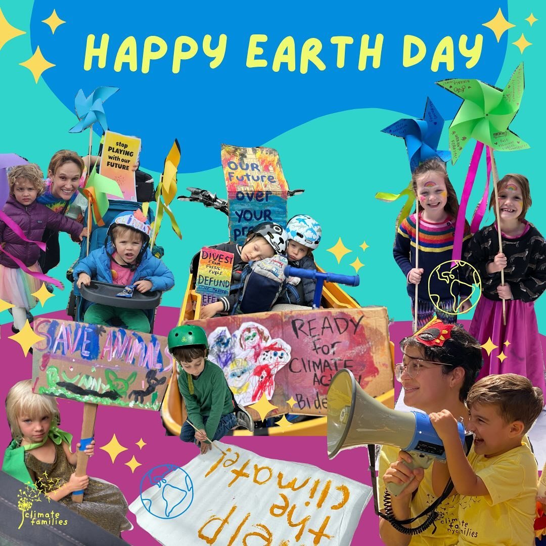 🌎Happy Earth Day🌎 from Climate Fams ! 🦋🐛🌱

🌳We are a fast growing community of families deploying fierce creativity &amp; people power in defense of our only home 🌎 
We are committed to giving all children a voice ⚡️ and calling on all our mam