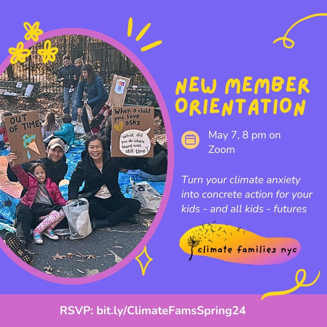 Calling all climate action curious parents &amp; caregivers! 

If you found us this #EarthMonth and are interested in joining our community of climate families, come to our orientation next week to learn how to get involved.

To win a livable future 