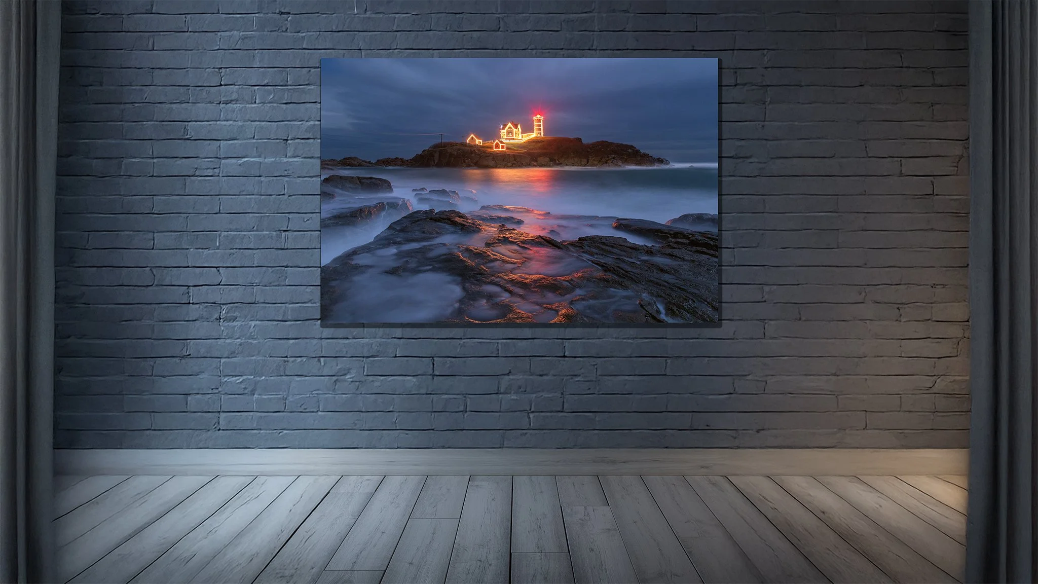 Nubble Lighthouse Moonlight