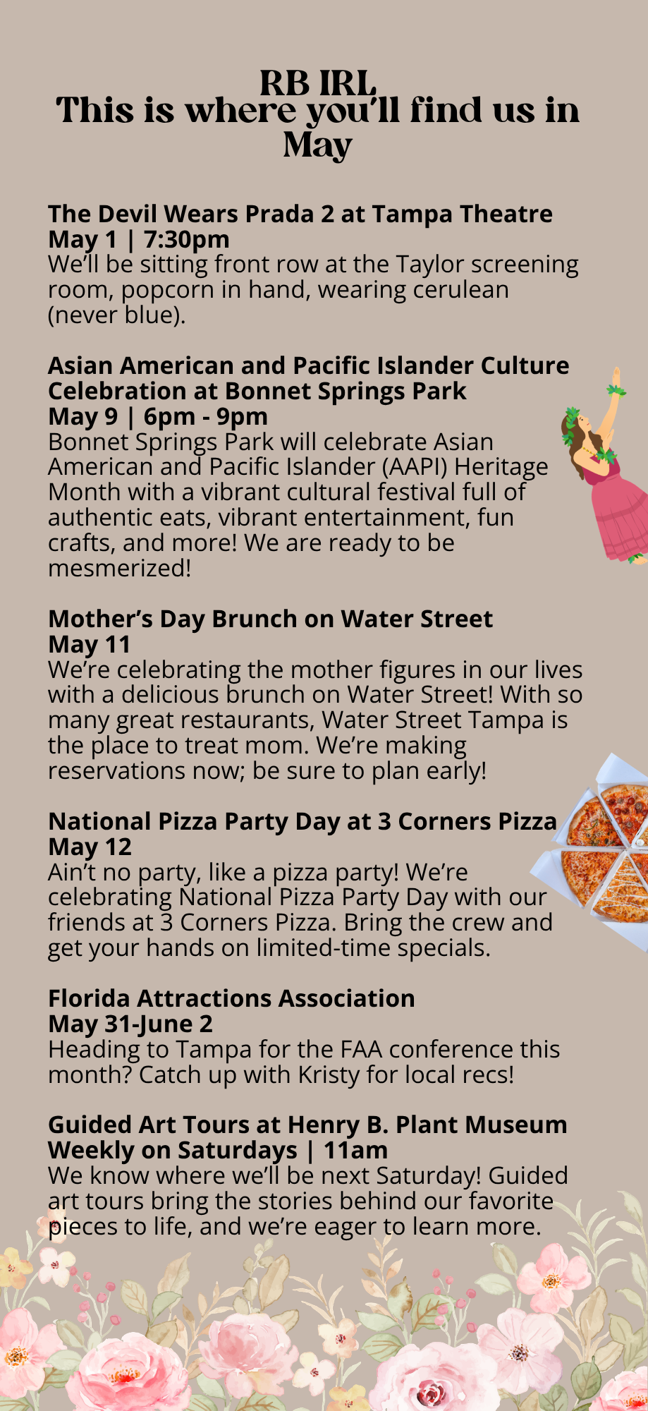 in person events, events in tampa bay, things to do this month in tampa