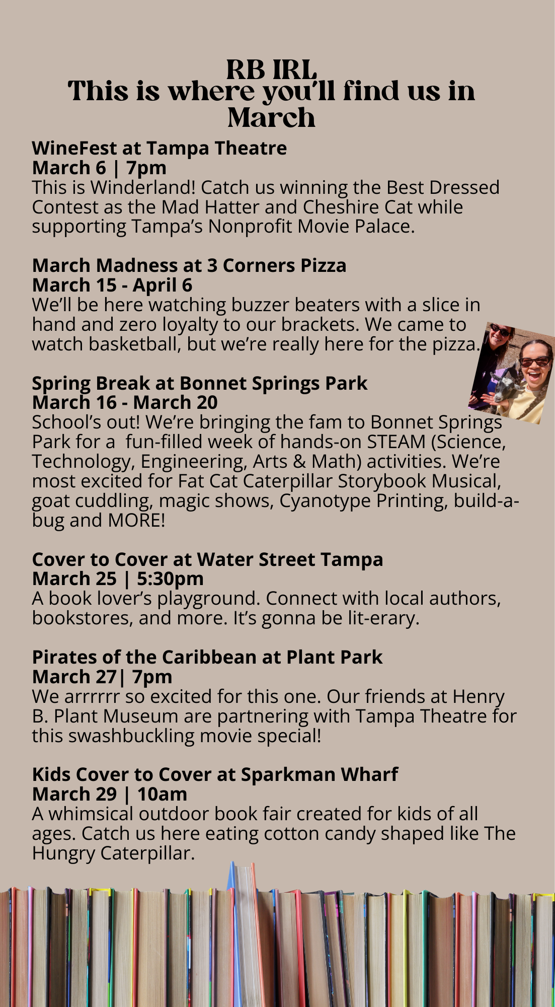 irl events, events in tampa this month, things to do in tampa bay this weekend, things to do in march 2026