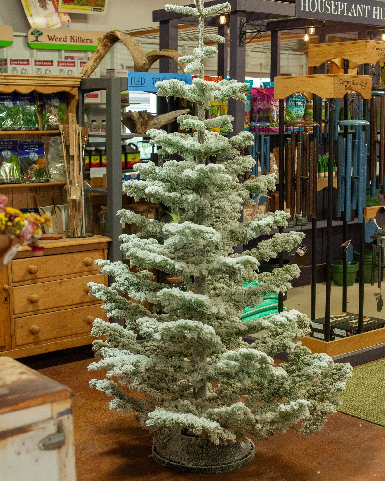 There's nothing like a flocked Christmas tree!