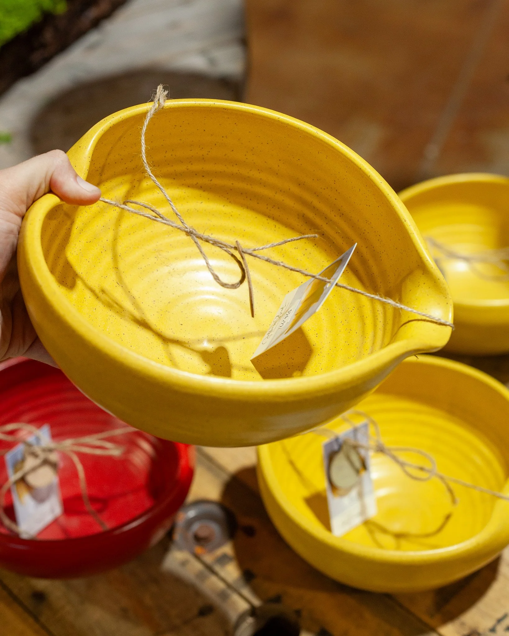 We love nice products that are made in the US. These home goods by JJ Potts in Utah have arrived! batter bowls, berry bowls, pie dishes with weights, ramicans, egg holders, garlic dishes and honey dishes!