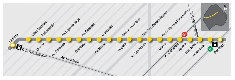 Linea 3404 Línea 34 Aeroparque - Palermo - Liniers. — Los Mapas de Ale
