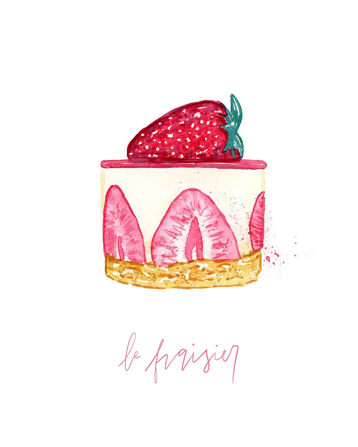 Fraisier Drawing Recipe
