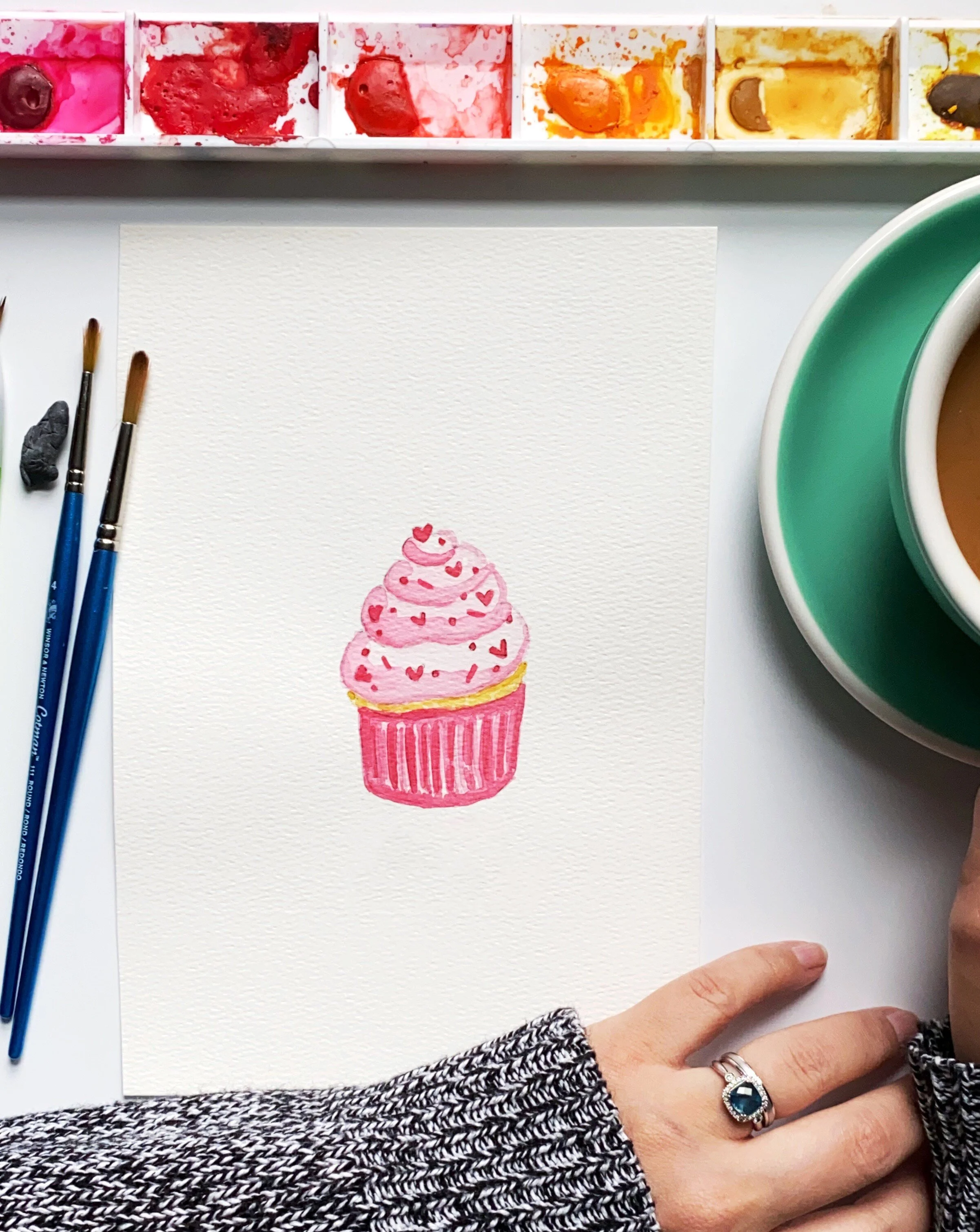 Sweetest Cupcake Watercolor Video Course