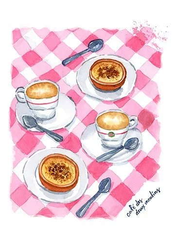 Cafe des Deux Moulins Watercolor Print| Paris Art Print | Amelie Cafe | Paris Wall Art | Paris Home Decor | Cute Wall Art