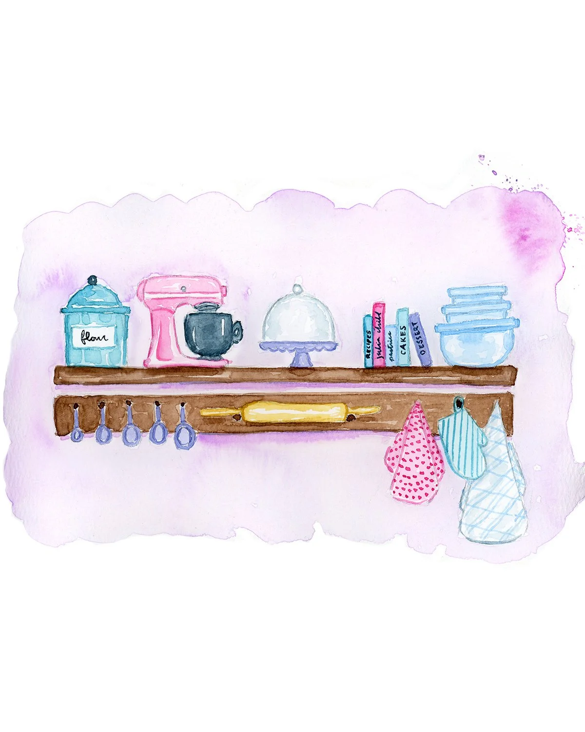 Kitchen Shelf Drawing Recipe