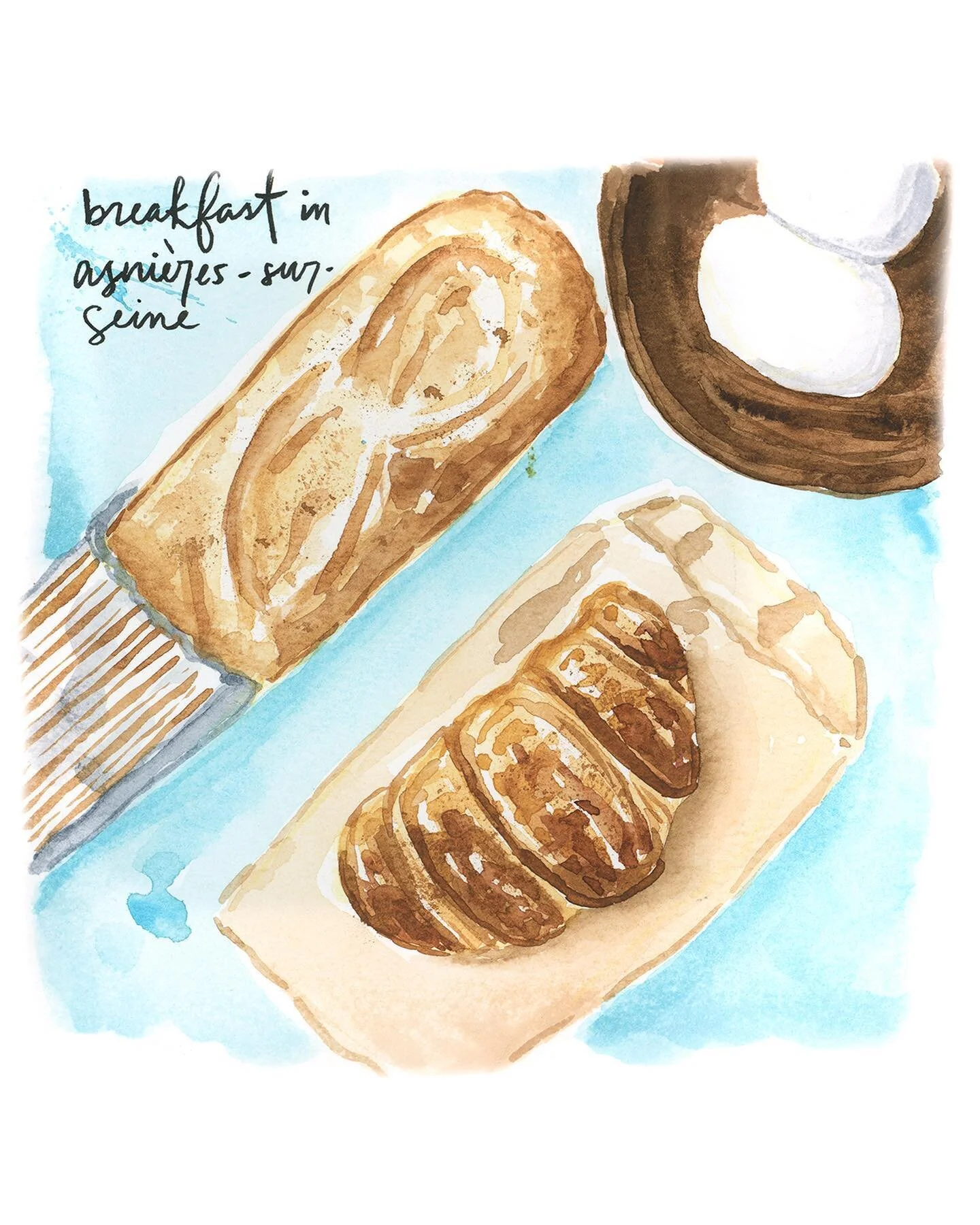 While I was in Paris last summer, I would visit the corner boulangerie and order some bread and a pastry 🥐🥖🍰 
I&rsquo;d boil some eggs and make some coffee to accompany it. I took a photo of each breakfast spread for inspiration because it&rsquo;s