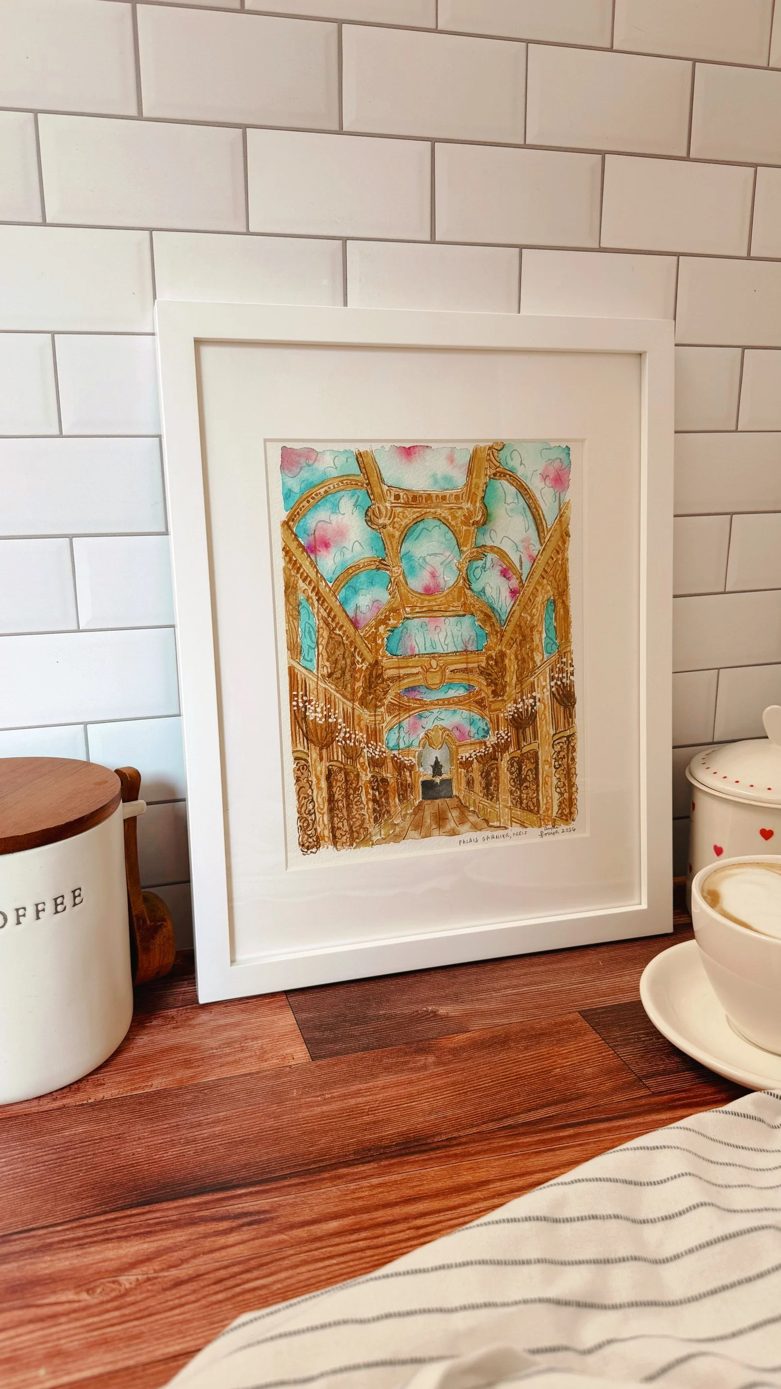 CREATING OVER COFFEE CUSTOM PAINTING PALAIS GARNIER PARIS SIDE.JPG