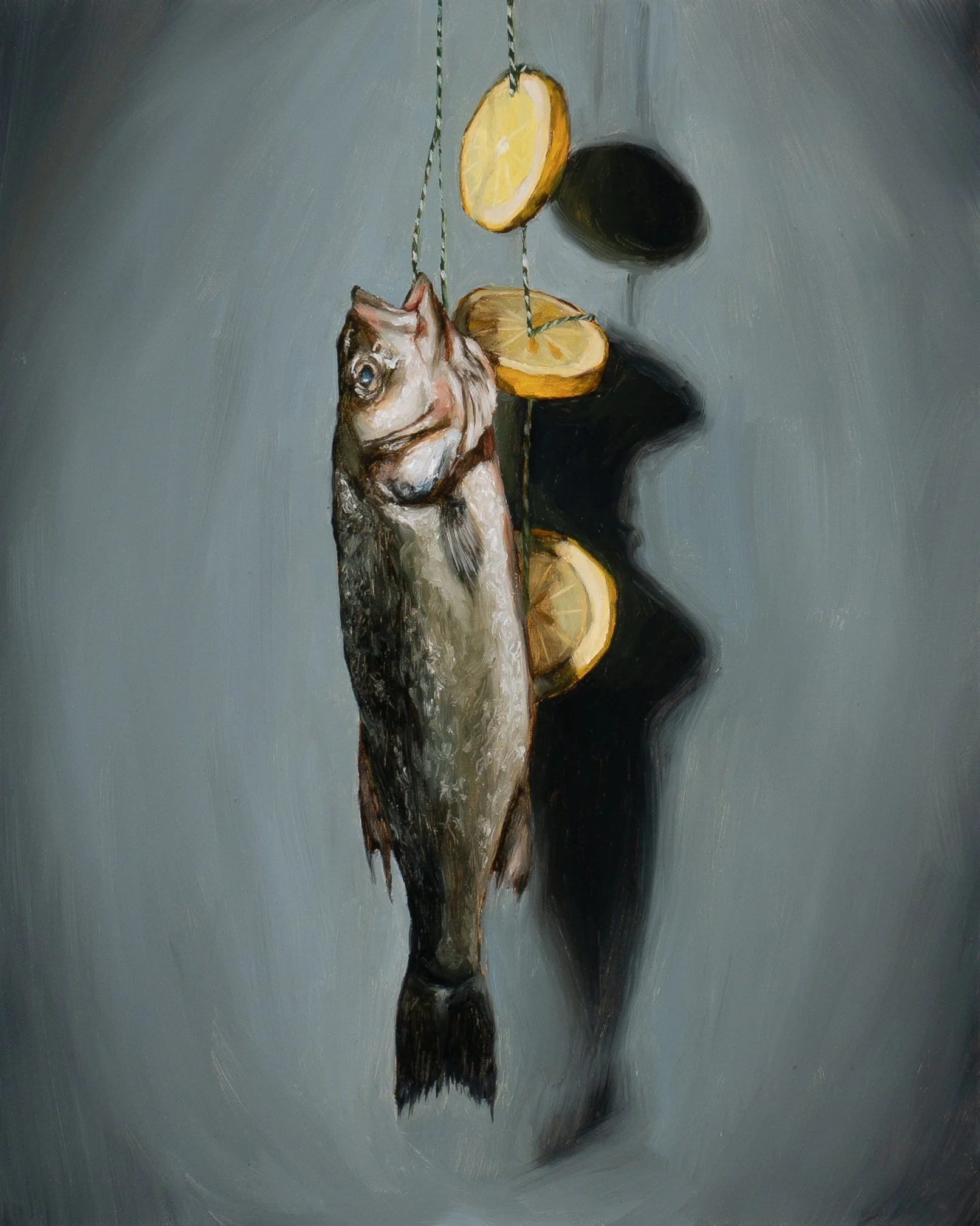 Southern coastal still life oil painting titled Last Night's Supper by Hampton Watts, Savannah