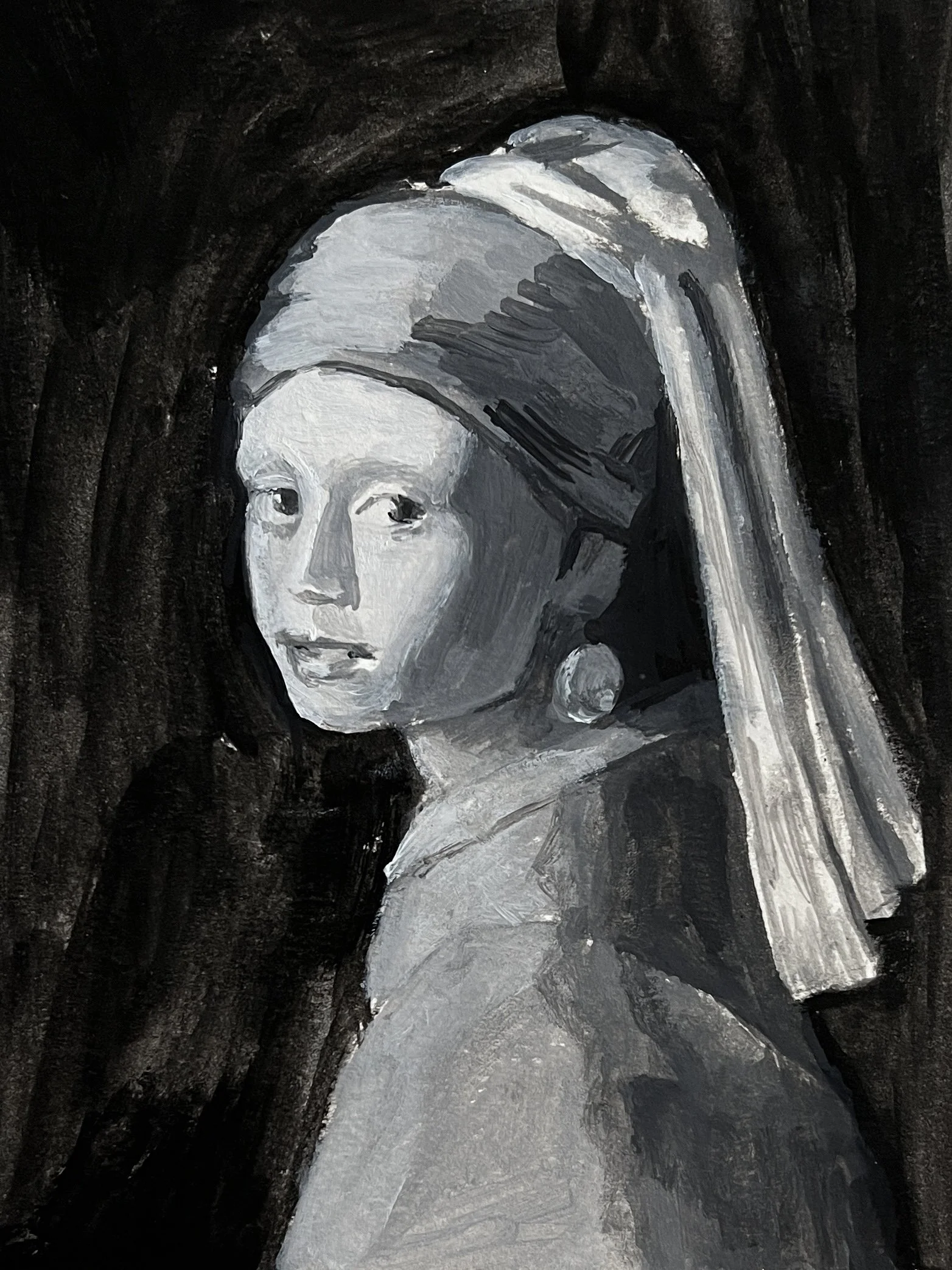 Vermeer Tonal Study, Oil, 2022