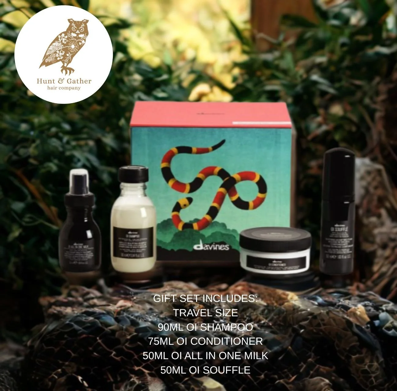 Gift set includes travel size 90ml oi shampoo 75ml oi conditioner 50ml oi all in one milk 50ml oi souffle 2.jpg.JPG