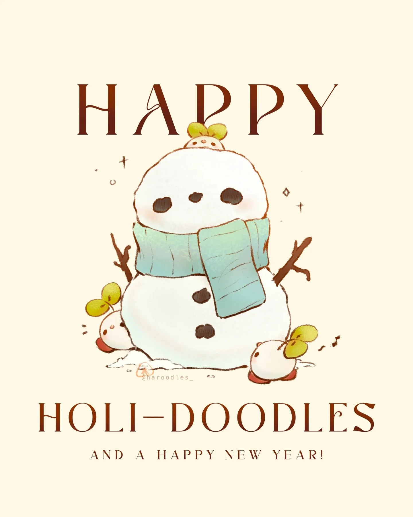NEW FREEBIE ALERT🔔⋆౨ৎ˚⟡˖ ࣪
Get some extra holi-doodle cheer with your Haroodles order this month with my new freebie sticker! It comes with every order, to show my appreciation for your support towards my little business╰(*&acute;︶`*)╯♡

Does it sno