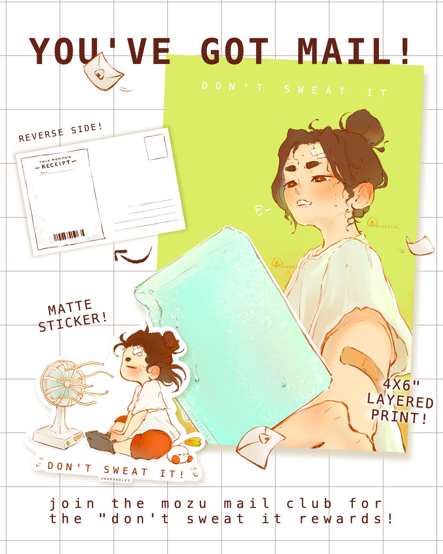 I&rsquo;ve been so stressed, I swear steam blows out of my ears sometimes&Sigma;(-᷅_-᷄๑) It&rsquo;s time to cool my head with an icy treat, and let my worries go like sweat off my back!💦

Take a look at the July Mozu Mail! Rewards are now available,