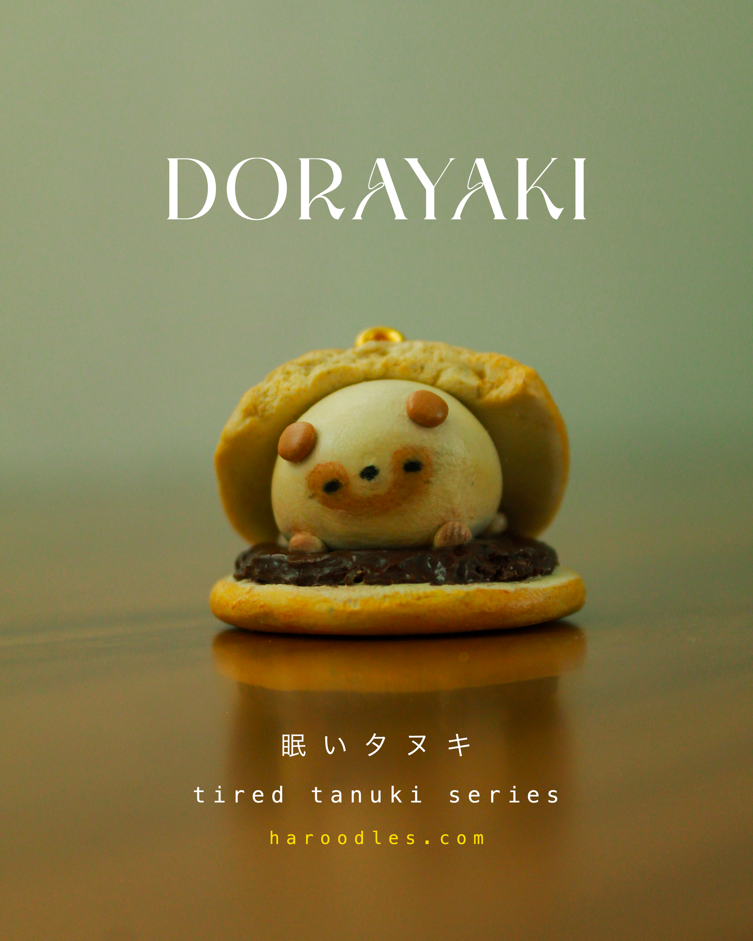 Dorayaki - Tired Tanuki Clay Charm