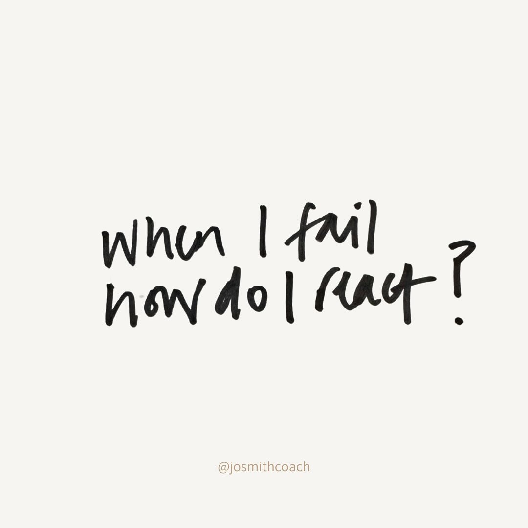 when faced with failure, your reactions and responses can shape your outcome.

so ask yourself ✨when i fail, how do i react?

i compare
i feel frustrated
i think it&rsquo;s the end
i believe it&rsquo;s not possible
i sabotage
i ________ *insert your 