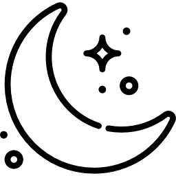 Moon icon for AstroFusion Astrology FAQs, answering common questions about consultations, workshops and astrology services.