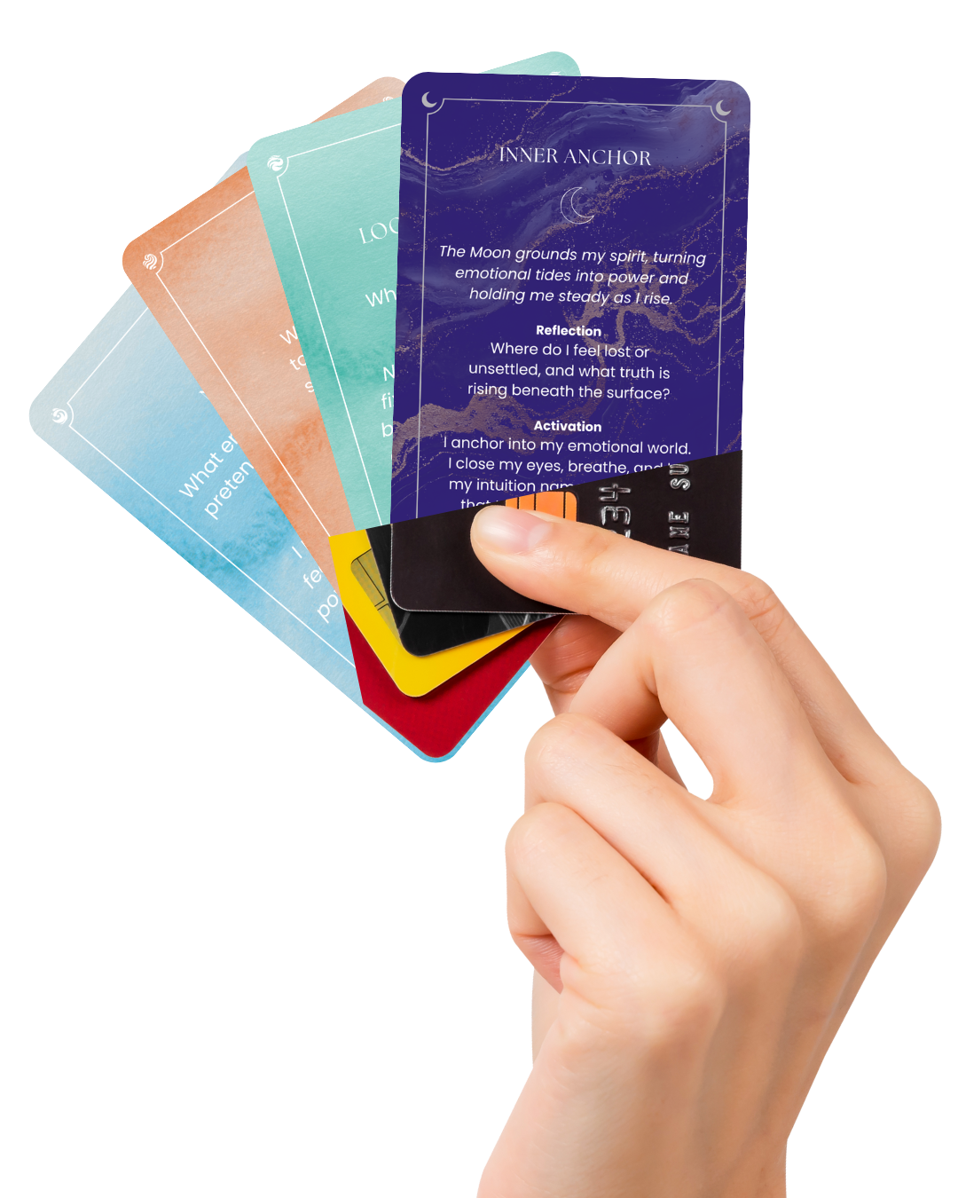 Soul Reflection Deck cards designed for self-reflection, intuition, and personal growth practices
