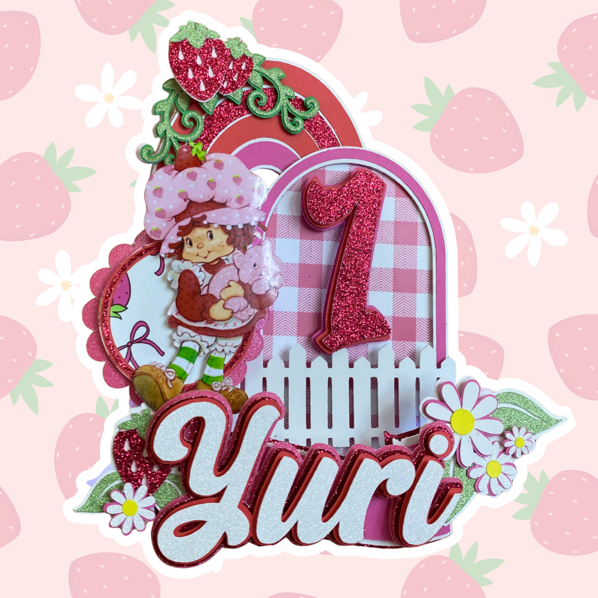 Strawberry Shortcake Cake Topper