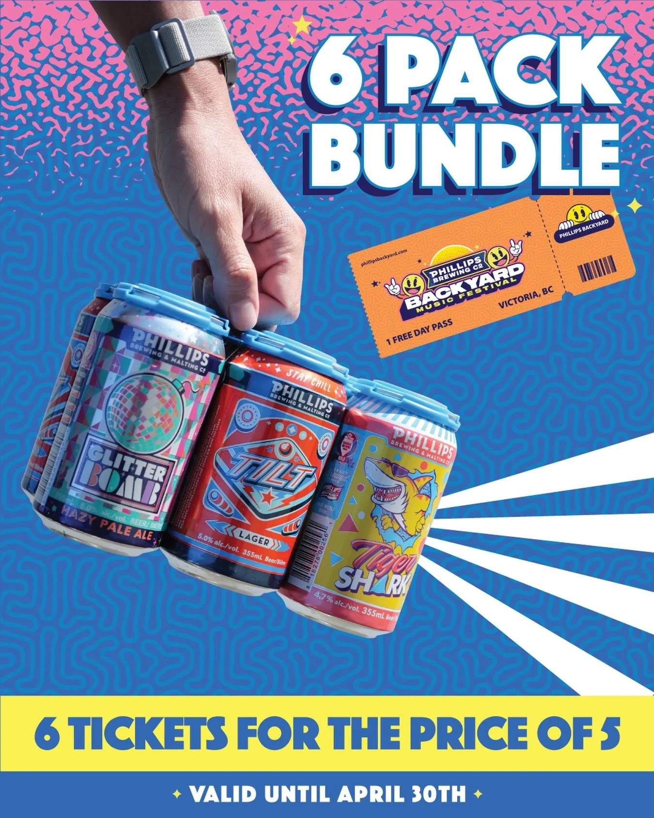 🚨 BRING YOUR CREW 🚨
&nbsp;
Festival days are better together. Grab our 6-Pack Bundle today and get 6 single day tickets for the price of 5.
&nbsp;
Only valid on same day tickets. Offer ends April 30, 2026 or until tickets are sold out (whichever co