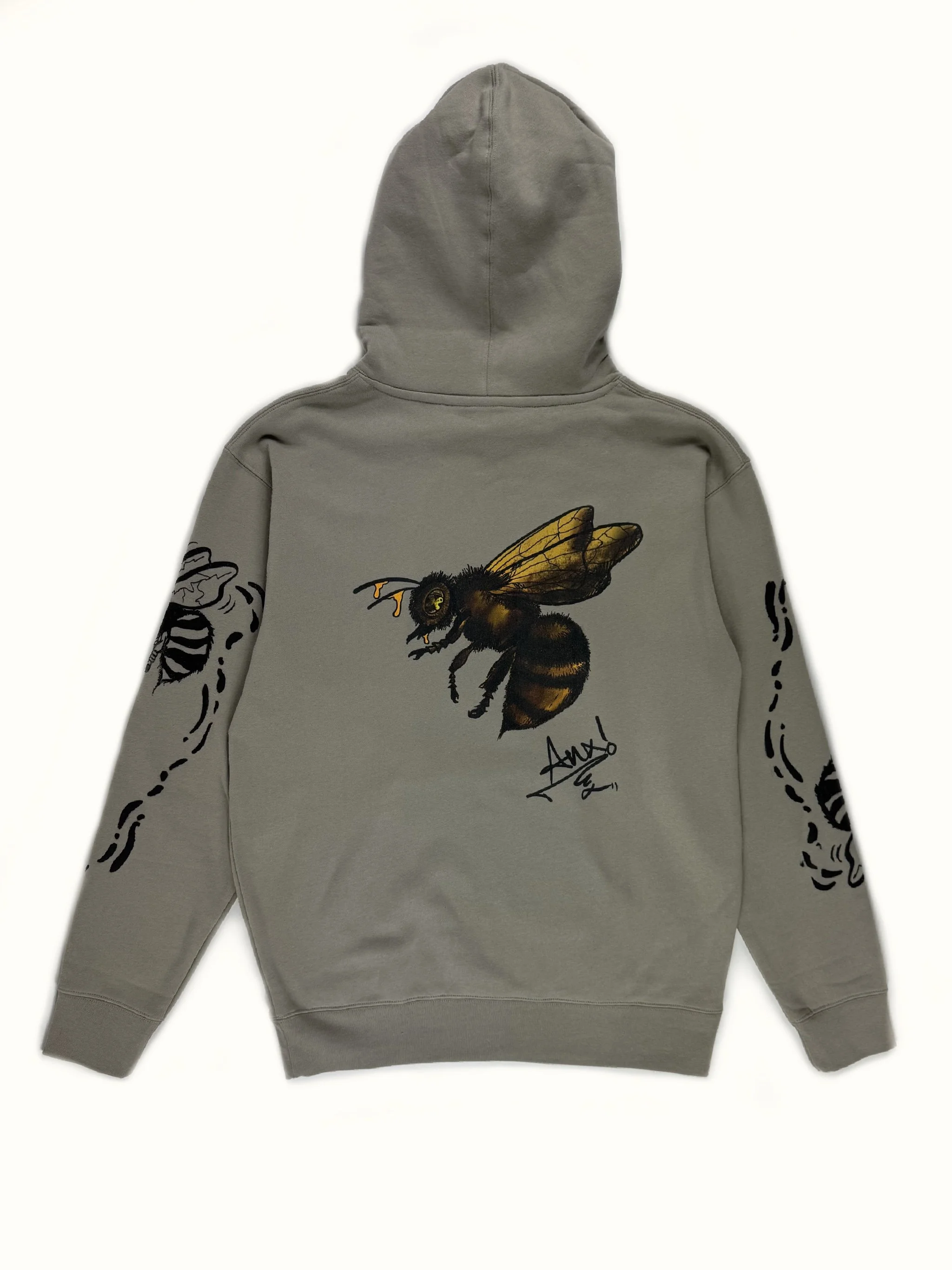 Hoodie Bee Print Sleeves
