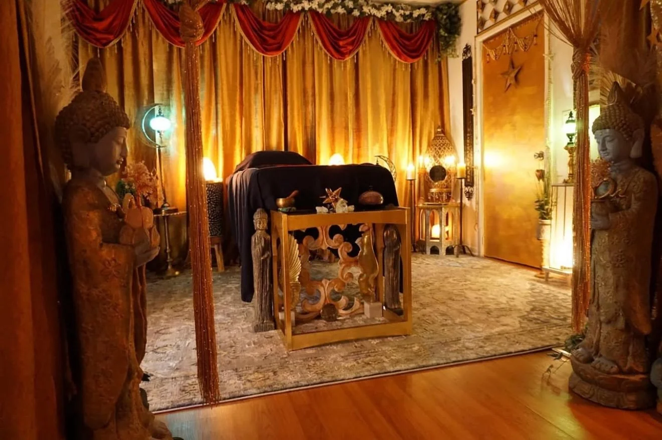 image of tantra temple prepared for a couples tantra in Los Angeles ceremony