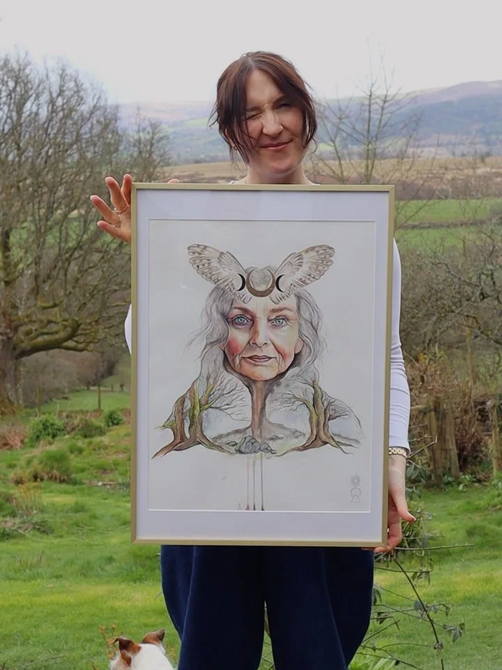 Available to buy now on my website as an A4 fine art print, or if you&rsquo;re interested in purchasing the original A2 watercolour, framed and mounted, then DM me and I can send you more photos 🤍

The Cailleach, Celtic goddess of the wintering of t