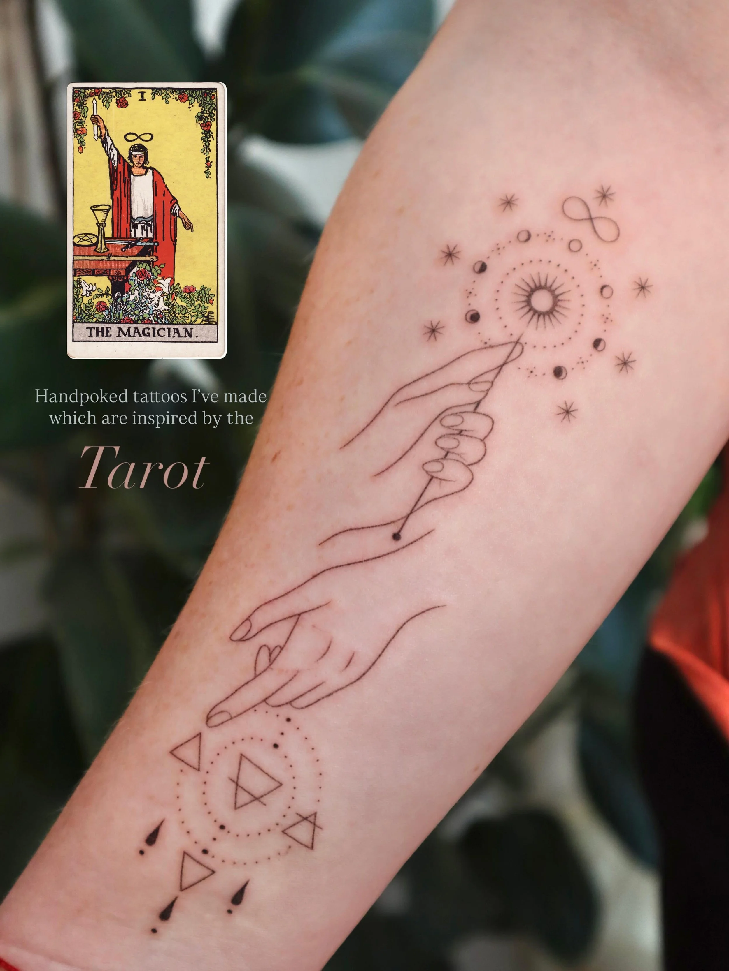 My books open on 26th June for Autumn/ Winter bookings 💛 so I&rsquo;ve been looking back through my Major Arcana tarot tattoos so far as I plan to add a few more designs to the collection, ready for booking - Death, Temperance, Justice, The Fool are