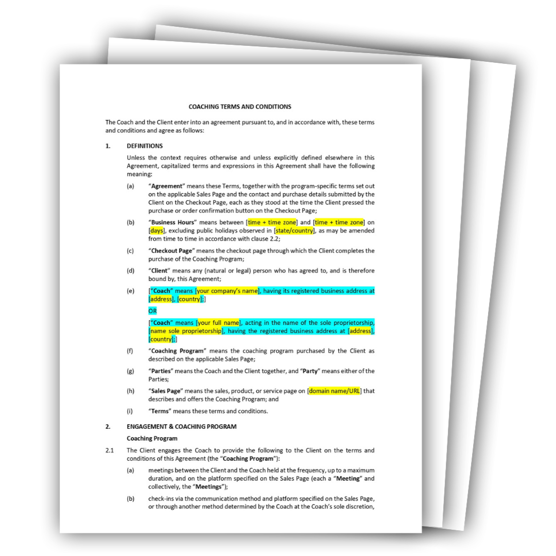 Coaching waiver