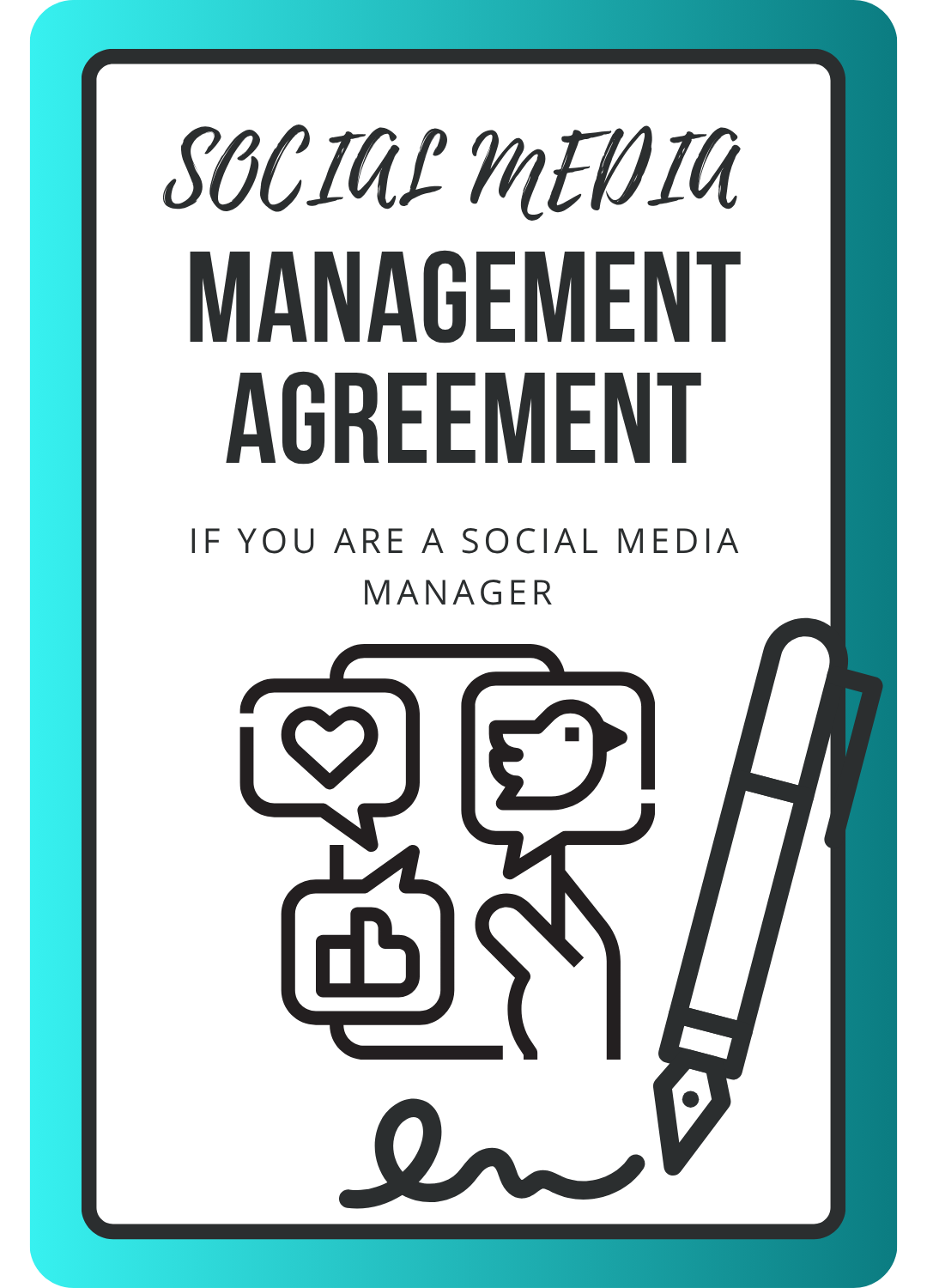 Social media management agreement template