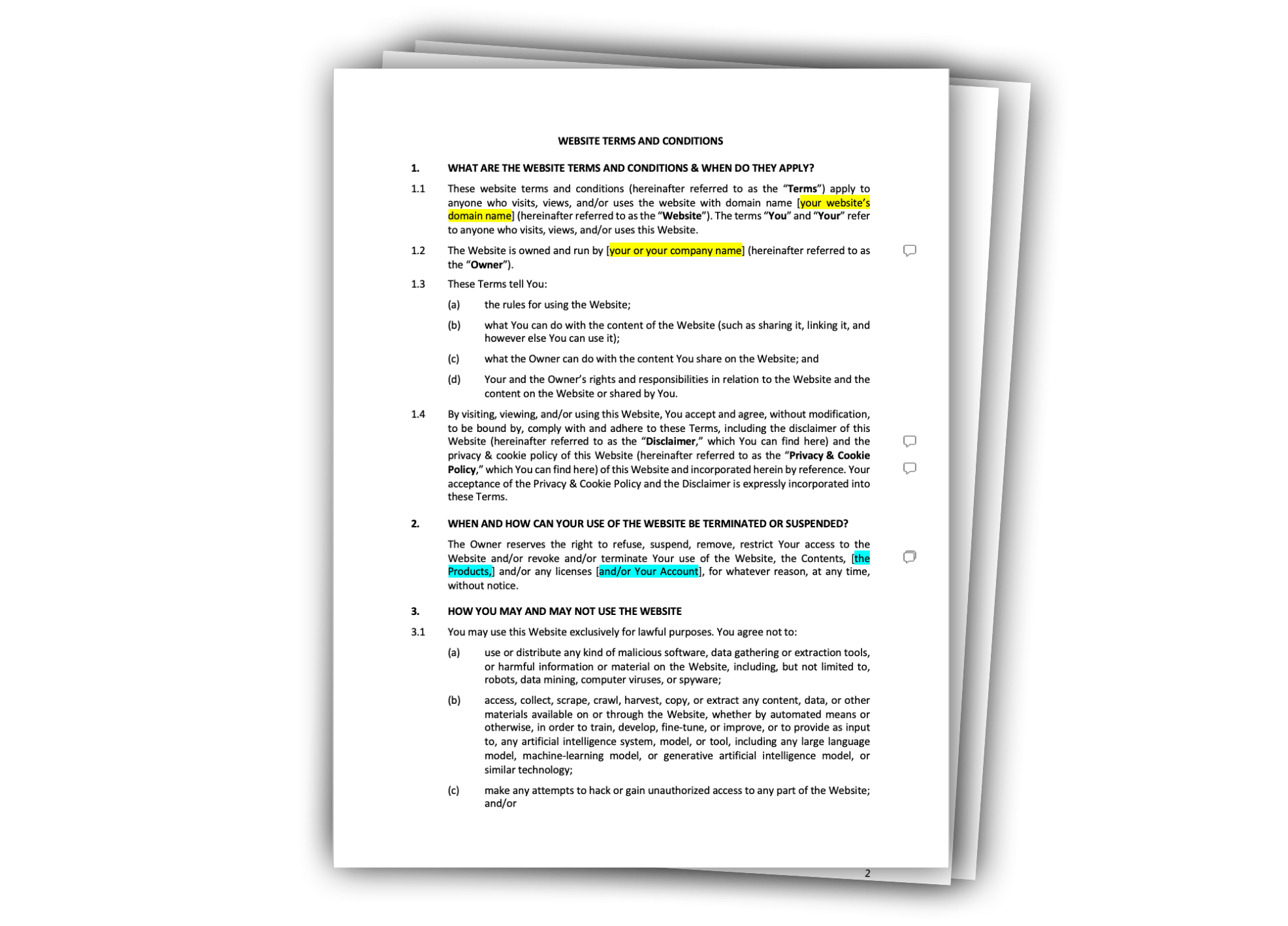 privacy policy template