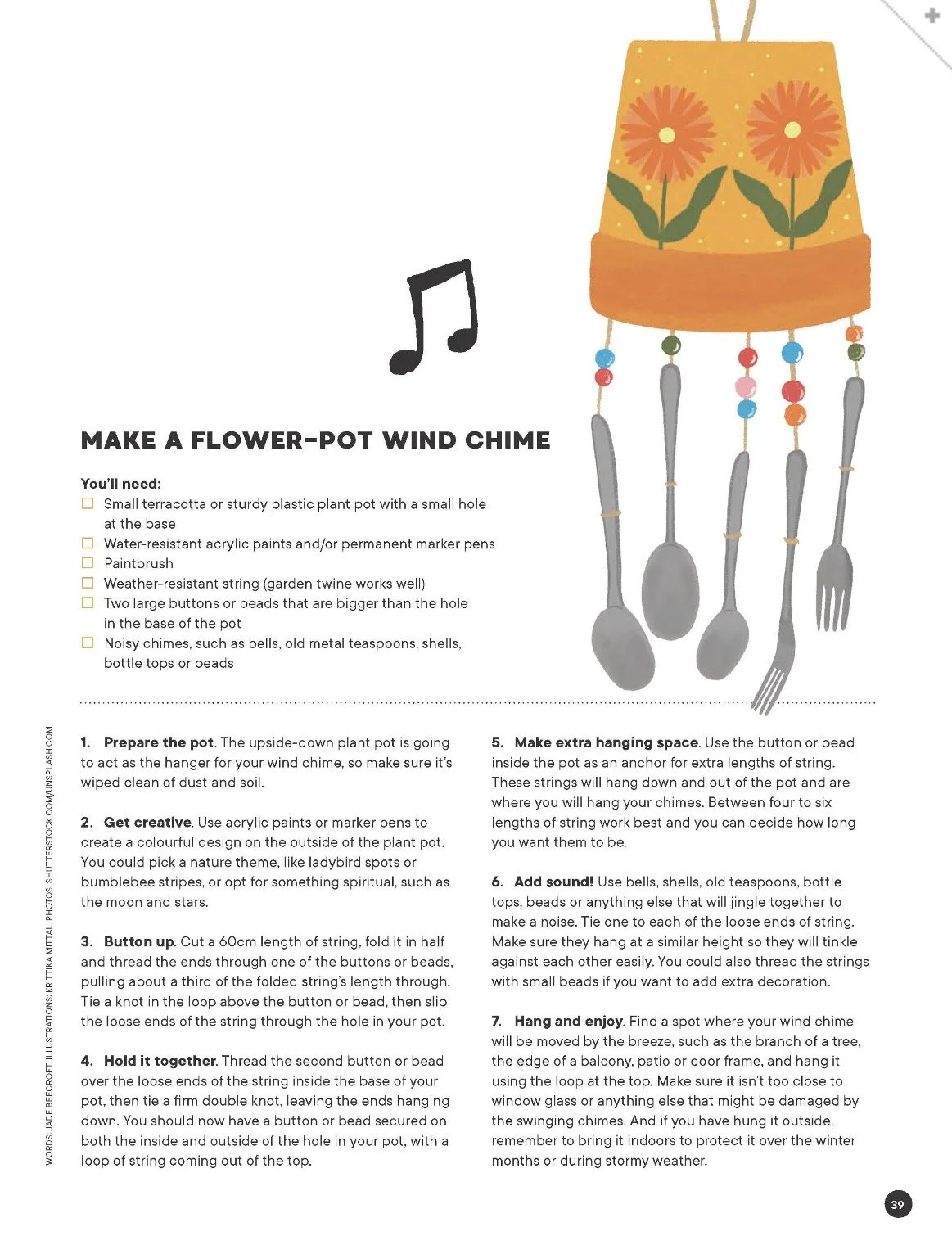 Spot Illustration of a wind chime