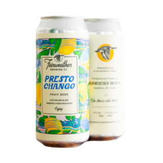 Fairweather Presto Chango 3.7%
Fruit Beer
Profile: Blueberry bush, lemonade, magic
$8.99