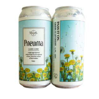 Fairweather Pneuma 4.3%
Lager with Lime
Profile: Lime zest, fresh herbs, coconut.
$8.99