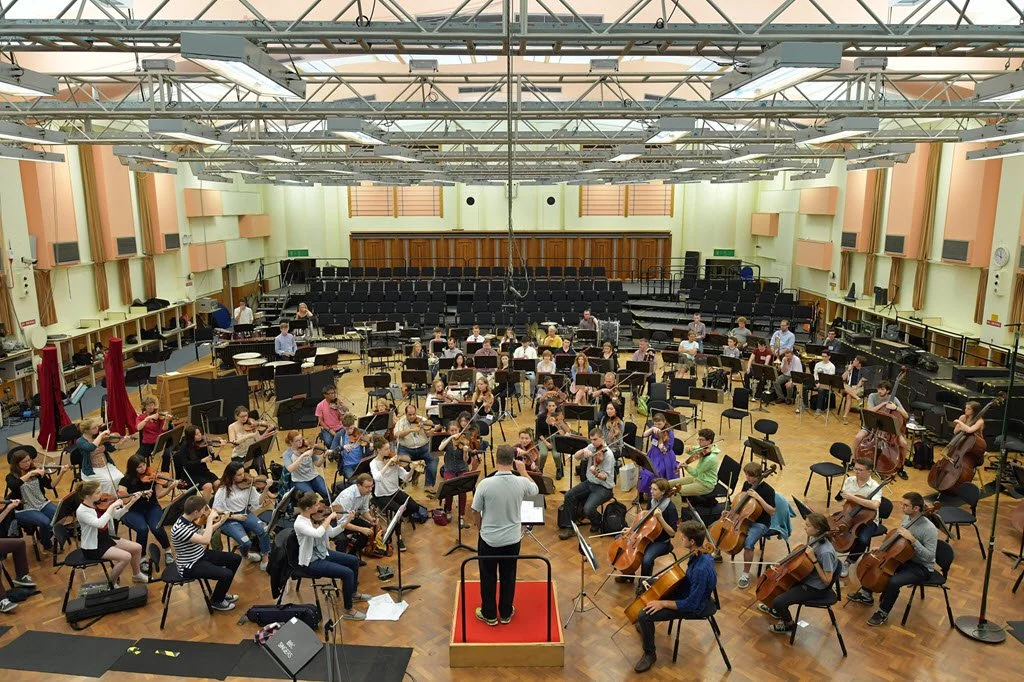 BBC Proms Youth Ensemble rehearsing at Maida Vale studios