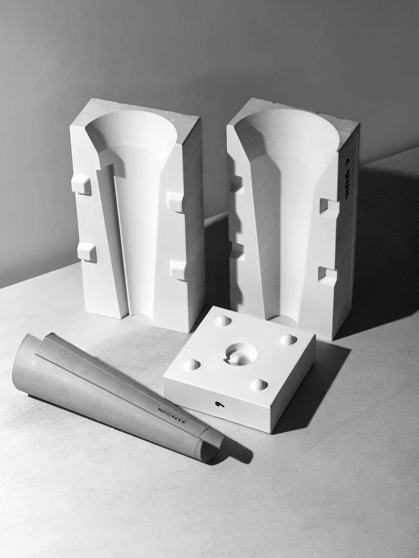 Scroll and its mold! The beginning of its journey as a clay object! #ceramics #design #moldmaking #slipcasting #greece