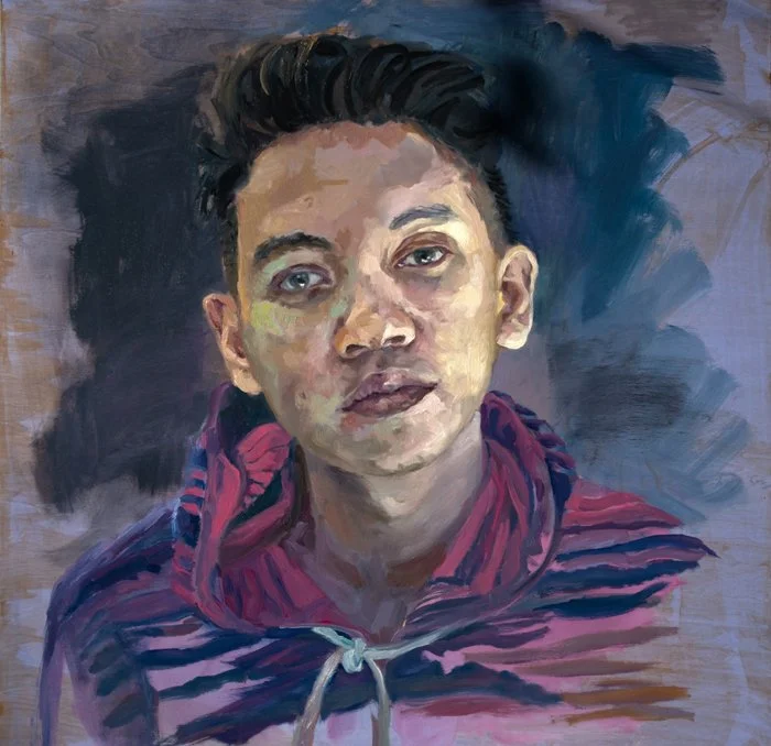 Jiwa, oil on cradled board, 24 x 24,2025