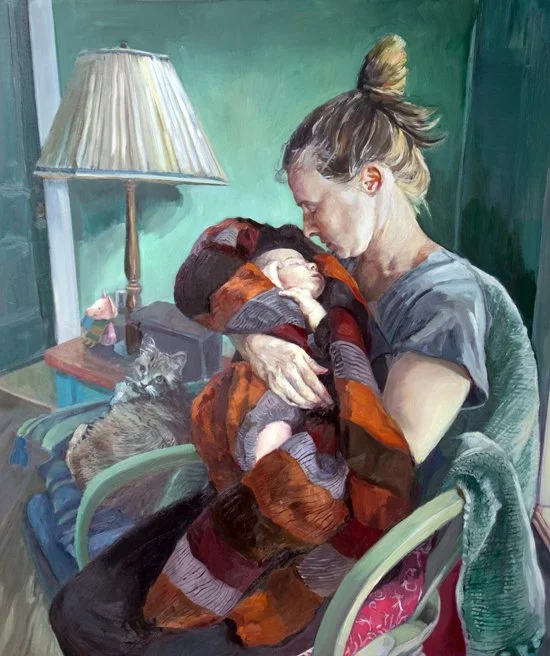 In the Beginning, oil, 40 x 34, 2024